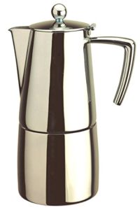 Art Deco Stovetop Stainless Steel Espresso Coffee Maker 10 Cup